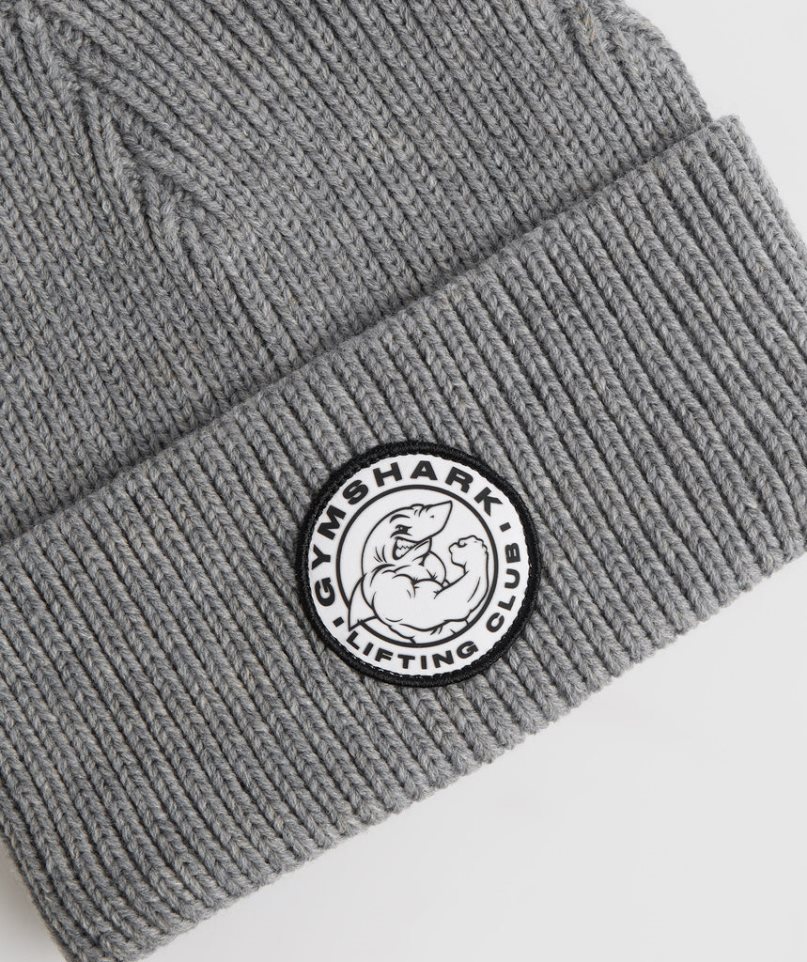 Gymshark Legacy Deep Cuff Beanie Light Grey | CA D3N167